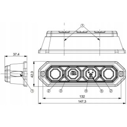 LED dienos žibintas, posūkio signalo padėtis