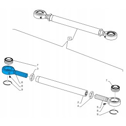 New Holland T6 vairo traukės galo kilpa