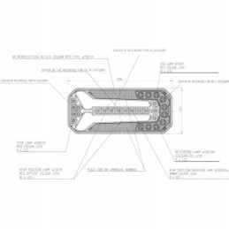 Halogeninis galinis žibintas, stačiakampis, dinaminis LED