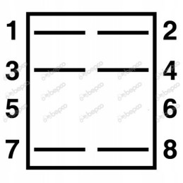 Jungiklio jungiklis 42x22mm 3 padėtys 6 kontaktai