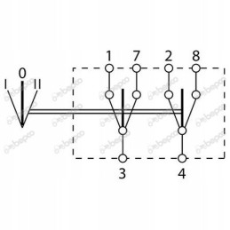 Jungiklio jungiklis 42x22mm 3 padėtys 6 kontaktai