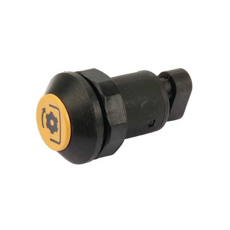 Kardaninio veleno mygtuko jungiklis, apvalus, geltonas