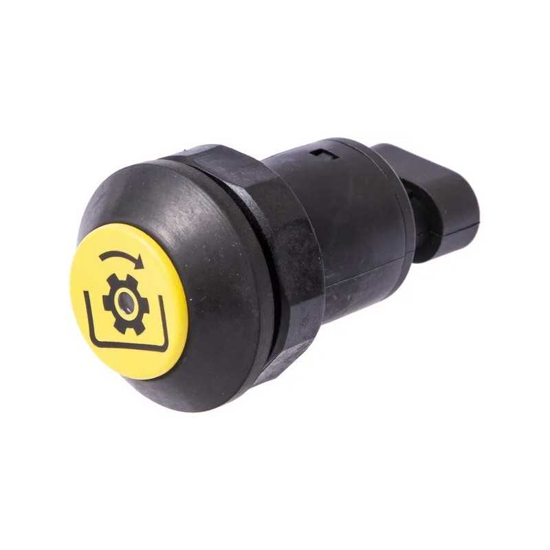 Kardaninio veleno mygtuko jungiklis, apvalus, geltonas