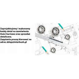 Poliuretano peilių grandiklis 1000x120x12 pur