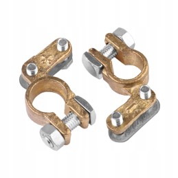 Žalvarinių akumuliatoriaus gnybtų komplektas ir visas komplektas