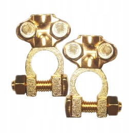 Žalvarinių akumuliatoriaus gnybtų komplektas ir visas komplektas