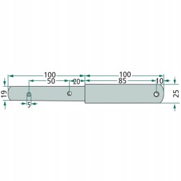 Apatinės jungties įrankių pakabos kaištis