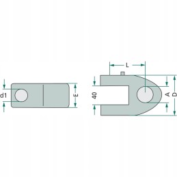 Šakės galvutė 35mm 50mm walterscheid