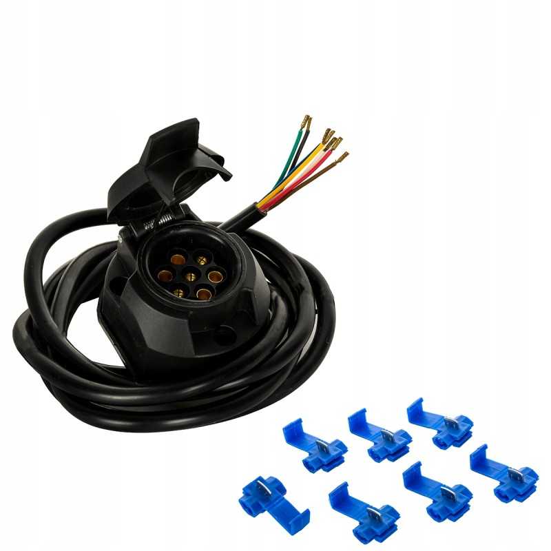 7 polių lizdas, 7 kontaktų universalus diržas, 1 5 m