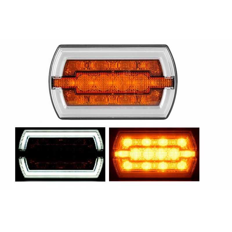 Priekinė gabaritinė lemputė ir posūkio signalas LED 12 24v