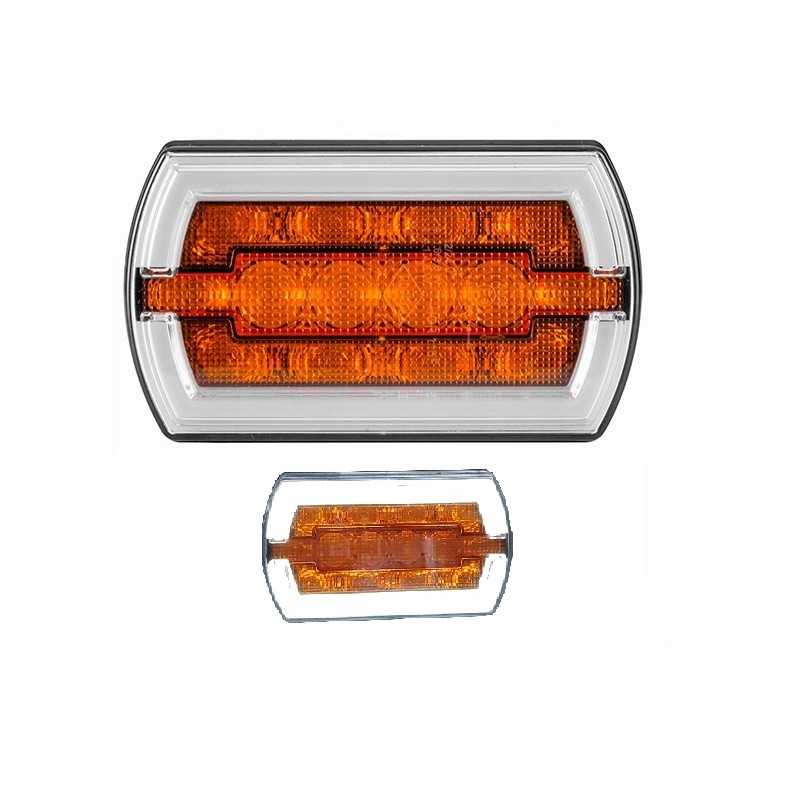 Priekinė gabaritinė lemputė ir posūkio signalas LED 12 24v