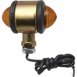 Apvali kryptinė lempa 12 24v oranžinė, užsukama