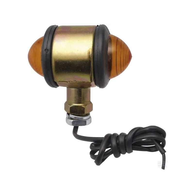 Apvali kryptinė lempa 12 24v oranžinė, užsukama