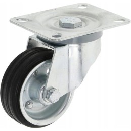 Guminis pasukamas ratas fi 80x30mm su tvirtinimo pagrindu