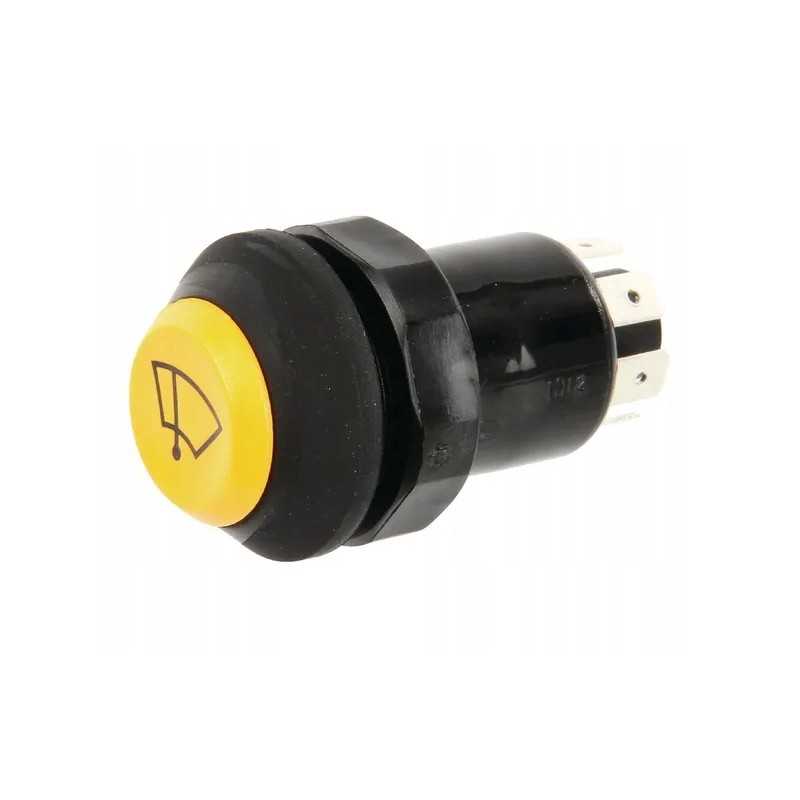 Priekinio stiklo valytuvo mygtuko jungiklis, apvalus geltonas