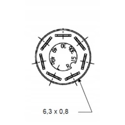 Priekinio stiklo valytuvo mygtuko jungiklis, apvalus geltonas