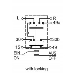 Priekinio stiklo valytuvo mygtuko jungiklis, apvalus geltonas