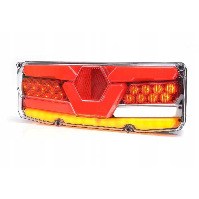 Kombinuotas galinis žibintas w171l 12 24v led ro mašina