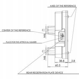 Trikampis, 5 kontaktų dešinysis galinis LED žibintas