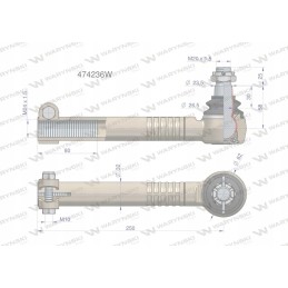 Manitou vairo šarnyras 474236 Warynski