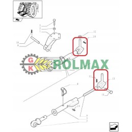 New Holland T6000 T7 dėklo šakės 87382848