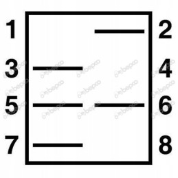 Jungiklio jungiklis 42x22mm 3 padėtys 5 kontaktai