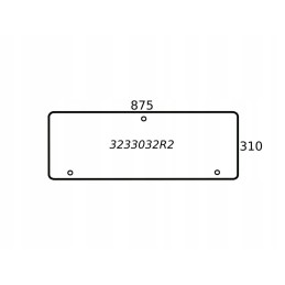Apatinis galinio lango langas 3233032r2 182028a1 182028a2