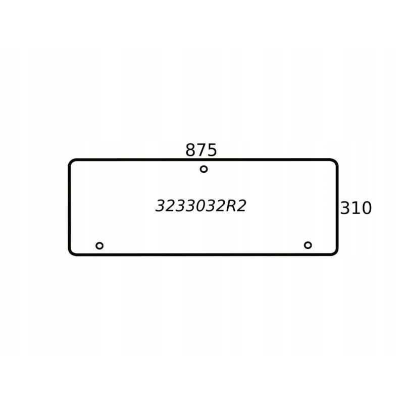 Apatinis galinio lango langas 3233032r2 182028a1 182028a2