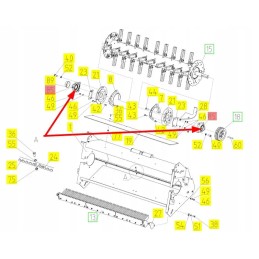 101623167 šiaudų smulkintuvo korpusas su guoliu