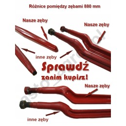 Kaltinis dantis 880 mm apvalus, kaltiniai dantys, sriegio kokybė