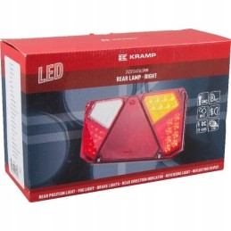 Stačiakampis kombinuotas galinis žibintas, 7 kontaktų, dešinė, LED