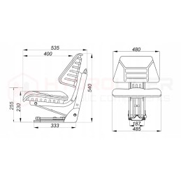 Patogi ir tvirta sėdynė mf 255 mf255 traktoriui