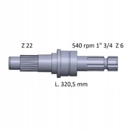 kardaninis velenas ford l320 5 1 3 4 z6 540 89840406
