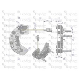 Generatoriaus diodo lygintuvas ax230000 ex260000 ax