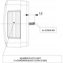 Stačiakampis kairysis kombinuotas galinis žibintas la45015 gop