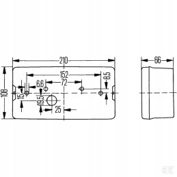 Kombinuotas galinis žibintas 210x108mm dešinysis hella