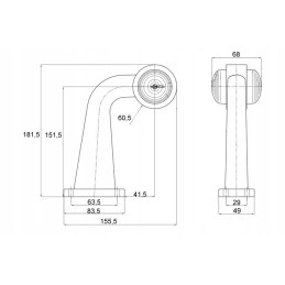 Buvo kombinuotas gabaritinis žibintas