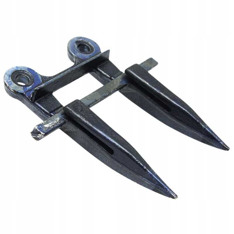 Bajonetinis dvigubas peilis, viršuje su grioveliais