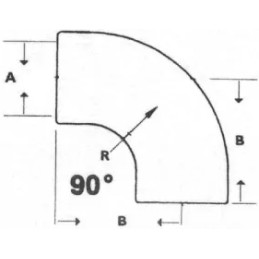Guminė alkūnė 45 laipsnių 140 mm Donaldson P105534