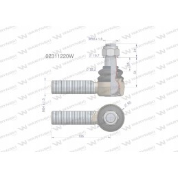 Vairo jungtis 106mm m24x1 5 02311220 waryn