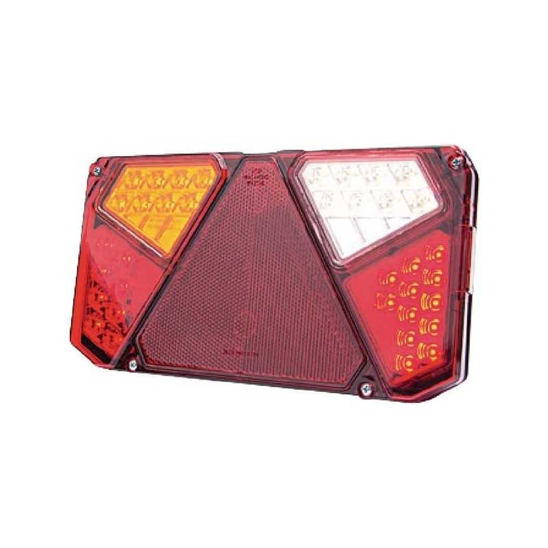 Stačiakampis kombinuotas galinis žibintas, 7 kontaktų, kairysis, LED