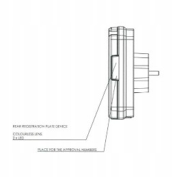 Stačiakampis kombinuotas galinis žibintas, 7 kontaktų, kairysis, LED
