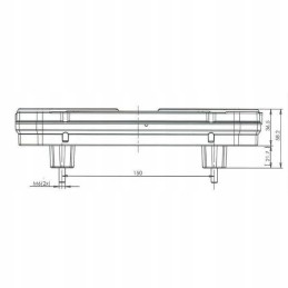 Stačiakampis kombinuotas galinis žibintas, 7 kontaktų, kairysis, LED