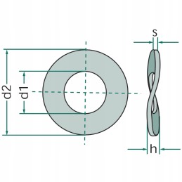 Spyruoklinė cinkuota poveržlė 19 mm din 137 granitas