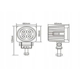 Halogeninė darbo lempa 4 LED 12w 900lm 12 24v 4x4