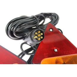 Galinių žibintų komplektas, trikampis magnetas, priekaba