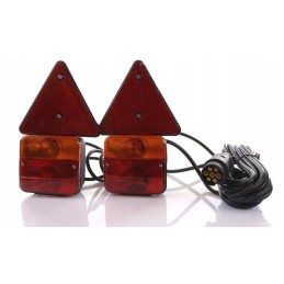 Galinių žibintų komplektas, trikampis magnetas, priekaba