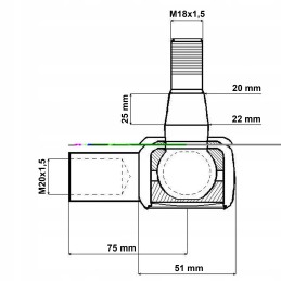Strypo galas fendt x800210051000 m20x1 5 l 75