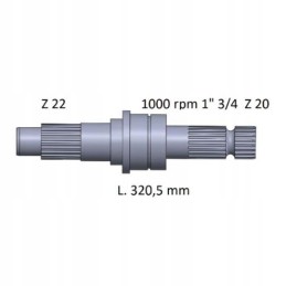 kardaninis velenas ford l320 5 1 3 4 z20 89840406
