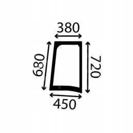 Dešiniojo šono langas naujas holland korpusas 87352416